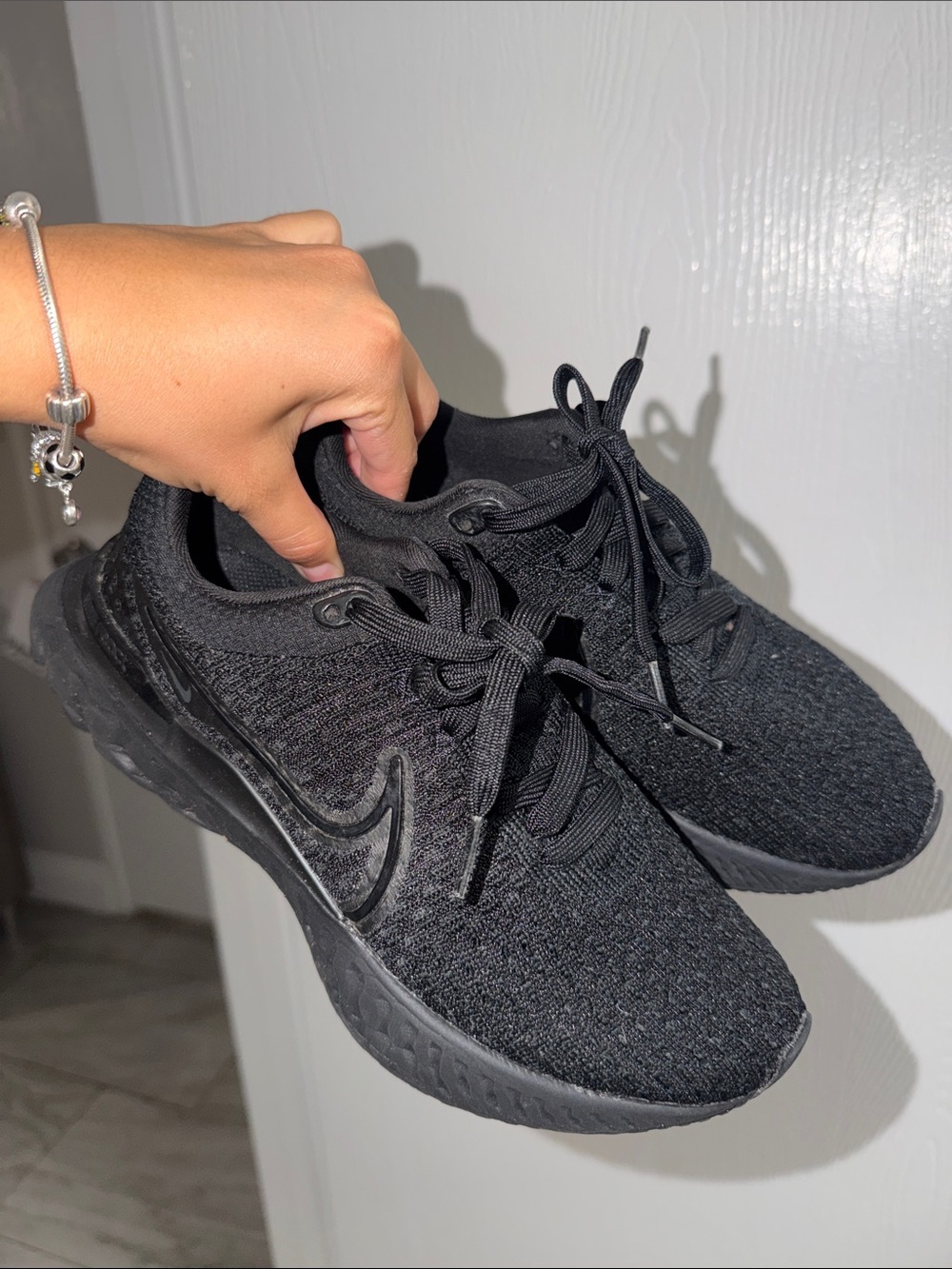 Nike Black Knit Athletic Sneakers